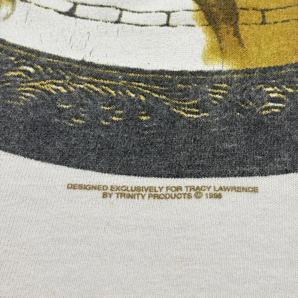 Vtg 1996 Tracy Lawrence Time Marches On Tour Shirt Single Stitch Men’s XL USA